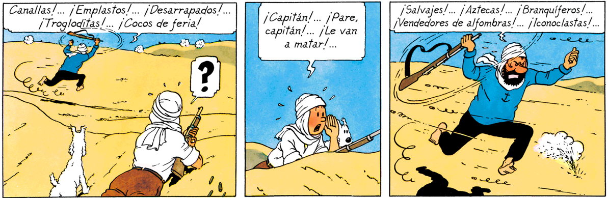 Jurons de Haddock dans Le Crabe aux pinces d'or